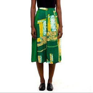 Osei Duro Strata Panel Skirt in Green Rubrics. As seen on Michelle Obama. — XS